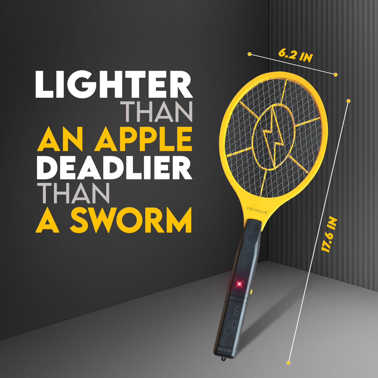 DEVOGUE® Pack of 2 Electric Fly Swatter Bug Zapper Battery Operated Flies Killer Indoor & Outdoor Pest Control Mosquito Zapper and Insect Catcher Racket (Packing May Vary)
