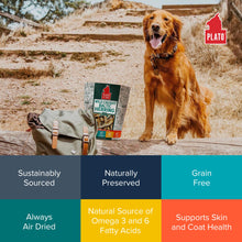 Load image into Gallery viewer, Plato Pet Treats Fish Dog Treats - Air-Dried, Single Ingredient Dog Treat - with Omega 3 & 6 Fatty Acids to Support Skin and Coat - 100% Whole Fish - Wild Caught Baltic Herring Dog Treats - 8.5 oz