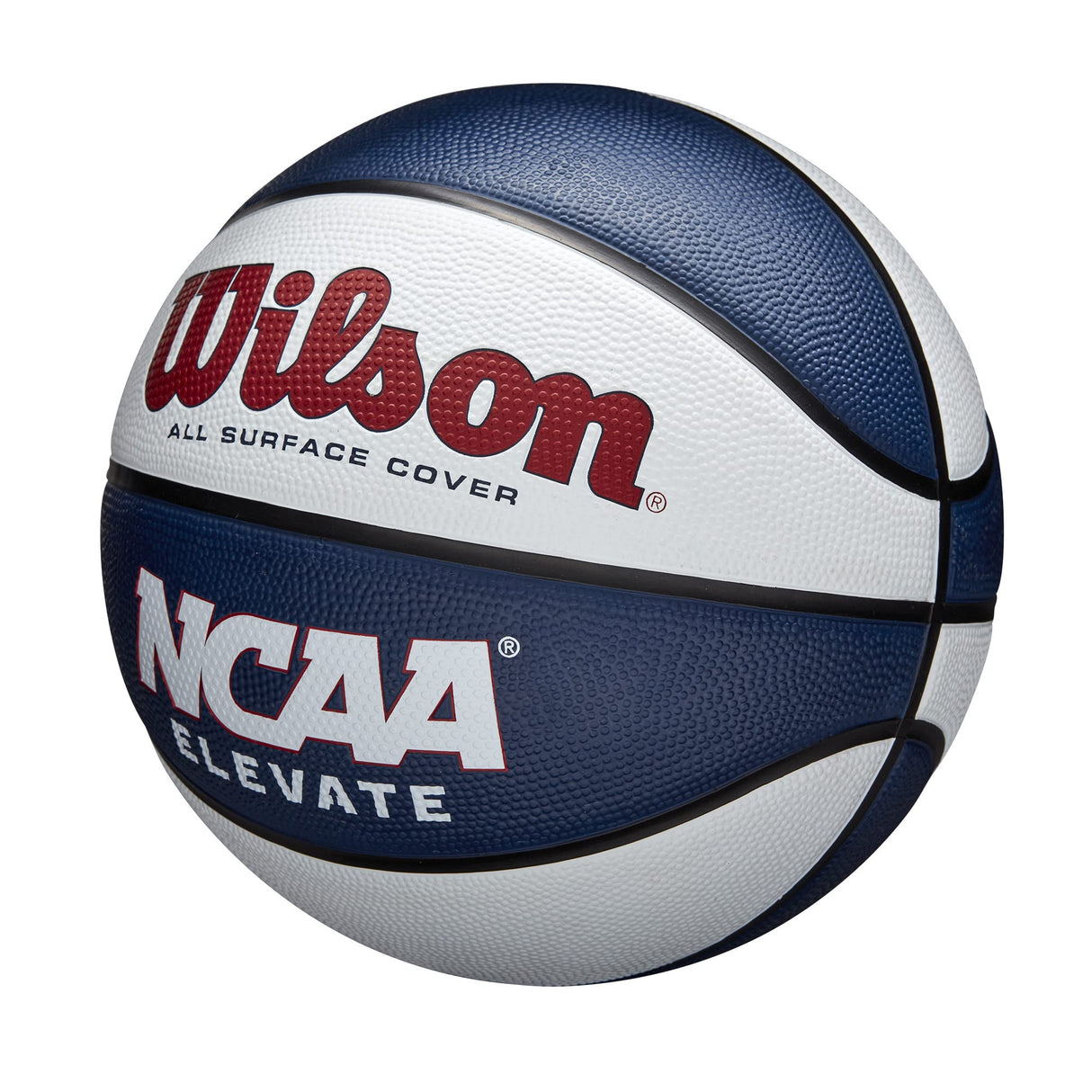 Wilson NCAA Elevate Basketball - Size 7-29.5", White/Navy