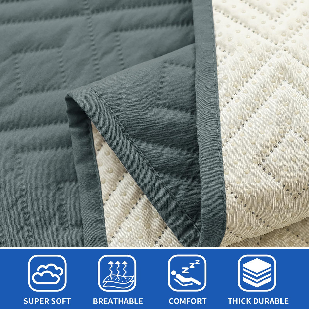 2026 Waterproof Dog Bed Blanket (82"x102") Comfy Couch Sofa Mat for Dog Pets with Anti-Slip Back, Universal Incontinence Lightweight Liner Pad for Furniture Car Picnic etc Durable Washable, Dark Grey