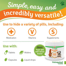 Load image into Gallery viewer, Vetoquinol Pill Wrap Treats for Dogs & Cats – 4oz, 56 servings – Hides Any Size, Shaped Pill – Moist, Flavorful & Shapeable Pill Pocket Paste – Easy-to-Swallow Masking Pill Pouch for Training & Treats