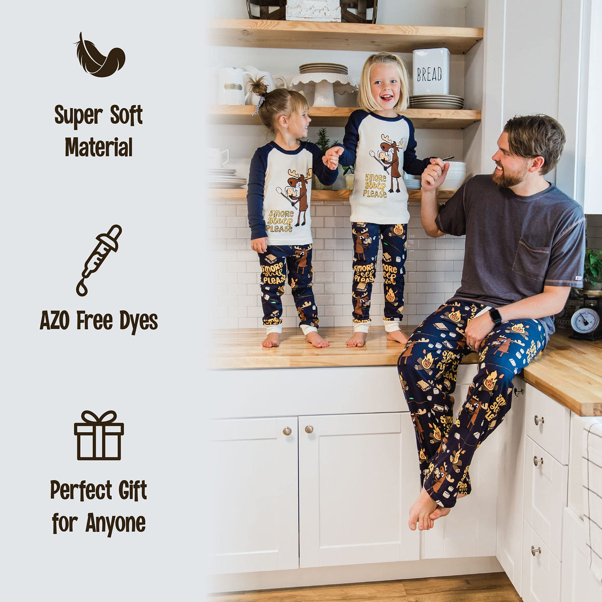 Lazy One Flannel Pajama Pants For Men, Men's Separate Bottoms, Lounge Pants, Animal, Plaid (Moose Plaid, SMALL)