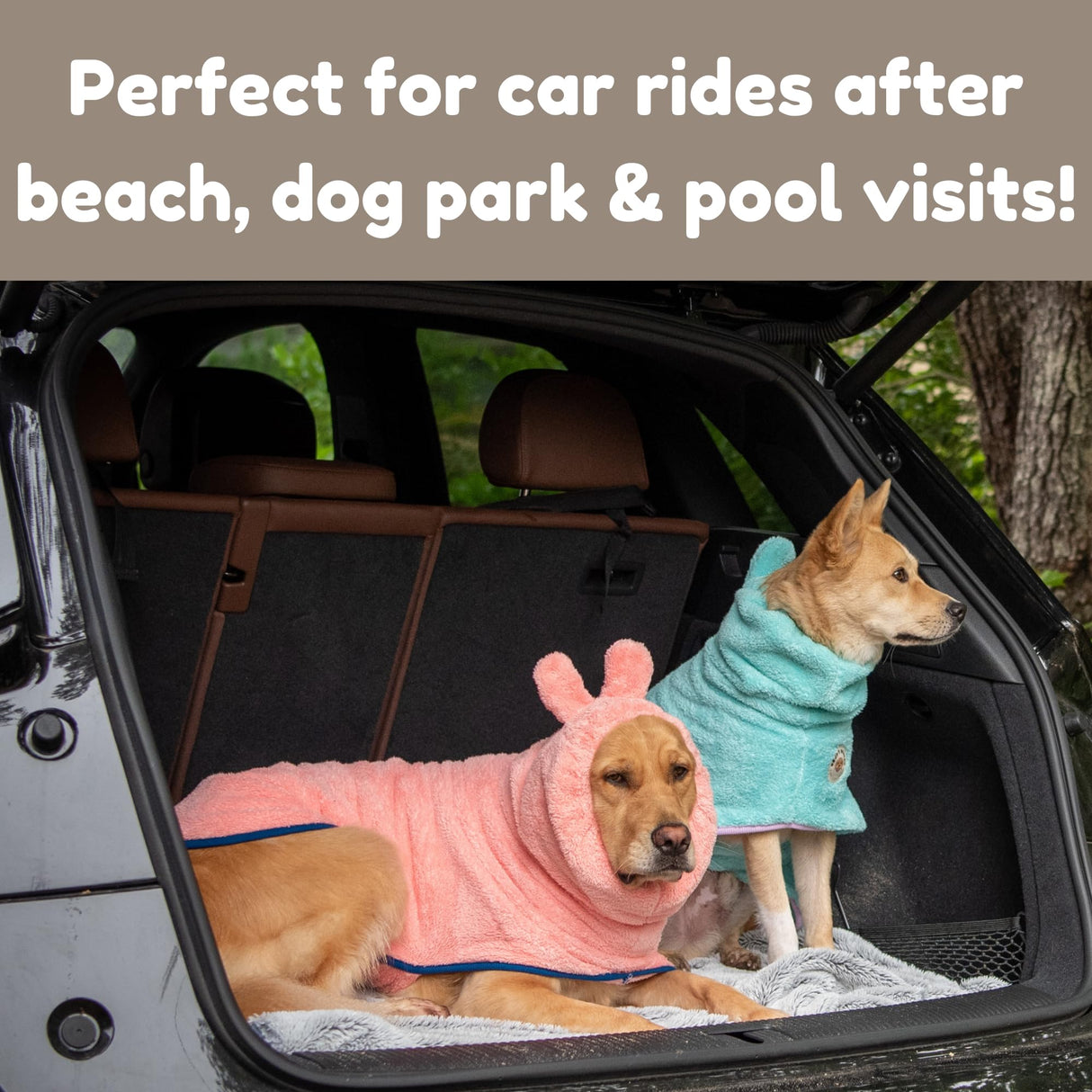 DERPYCHAPPY Premium Dog Towel Robe & Dog Bathrobe for Drying Dogs Made in Korea | Super Absorbent Quick & Adjustable Microfiber Bath Towel for Cats & Puppy Robes After Bath | Soft Warm Coat (Pink,XL)