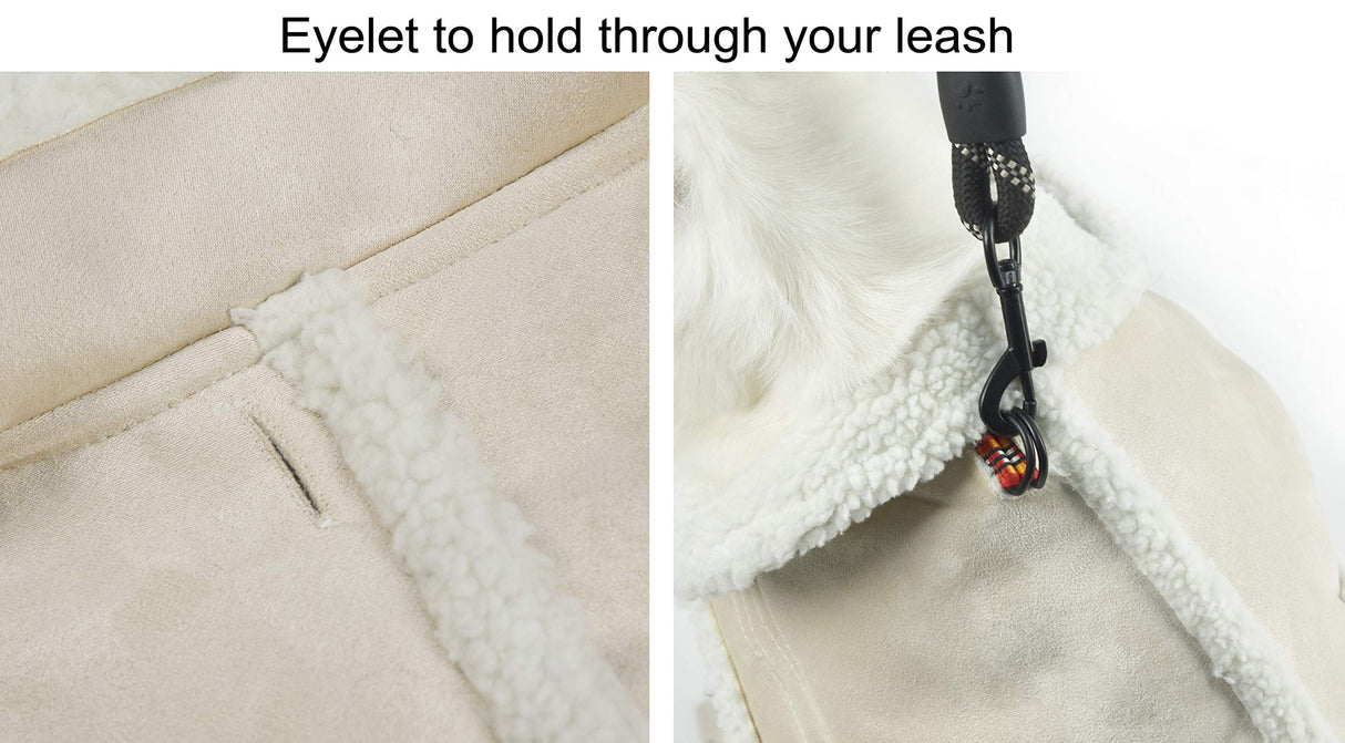 XUANQIFC Dog Coat Jacket, Warm Windproof Dog Sweaters for Small Dogs, Thick Apparelf Fleece Coat for Medium Large Dogs (XX-Large)