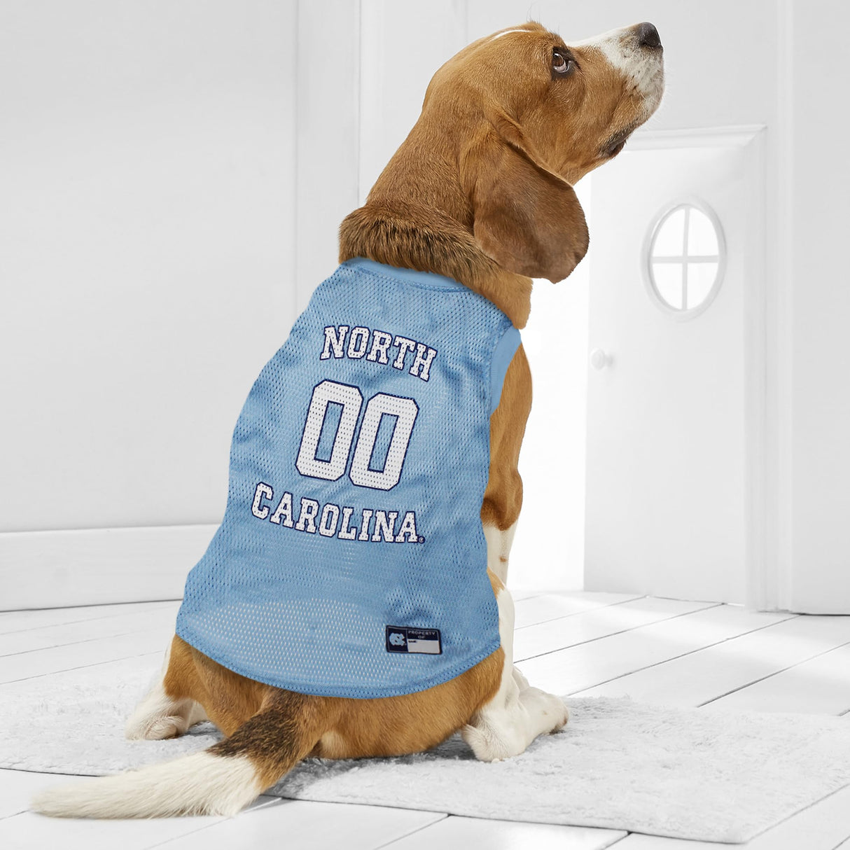 Pets First NCAA North Carolina Tar Heels Basketball Jersey for Dogs & Cats, X-Small - Licensed North Carolina Tar Heels Pet Tank Jersey, UNC-4020-XS