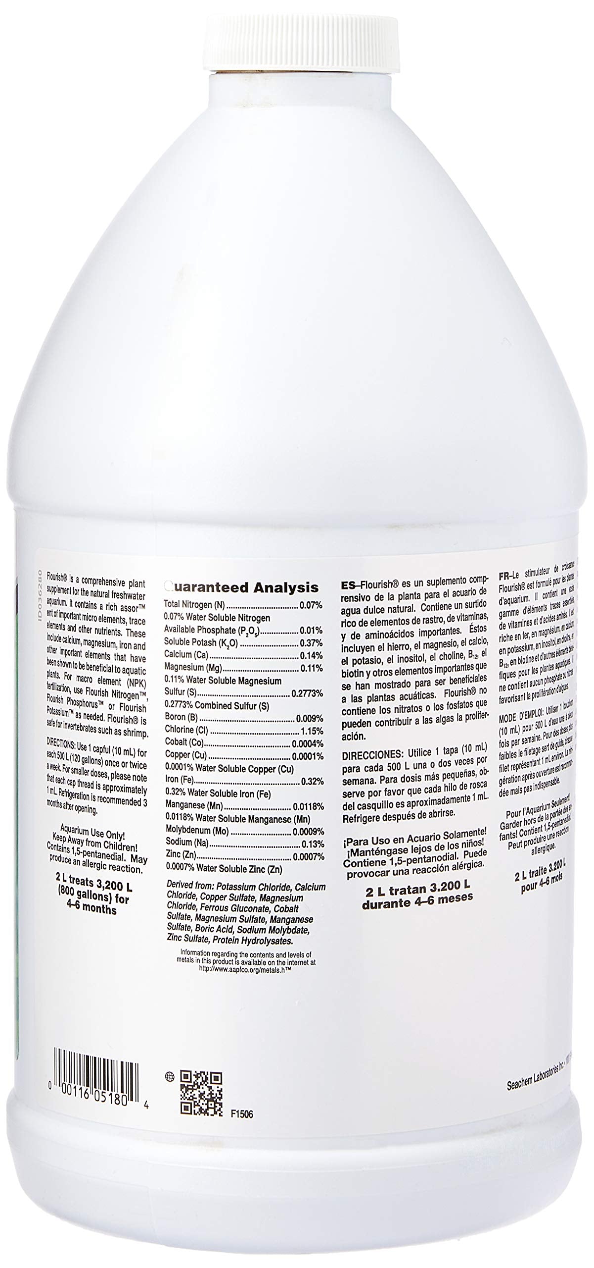 Seachem Flourish Freshwater Plant Supplement - Aquarium Element and Nutrient Blend 2L / 67.6 oz
