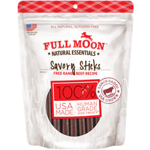 Load image into Gallery viewer, Full Moon All Natural Human Grade Dog Treats, Essential Beef Savory Sticks, 22 Ounce, 1.375 Pound (Pack of 1)