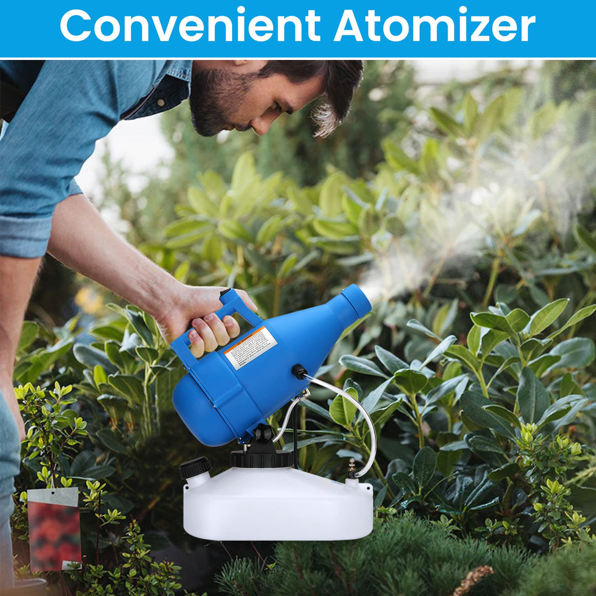 Srora Electric Portable Fogger Sprayer 4.5L (1.2 Gallon),Electric Sprayers in Lawn and Garden,Portable Atomizer Foggers,Spray Distance is 30 Feet,Average Droplet 30 Micron,Fogger Multi Scenario Use