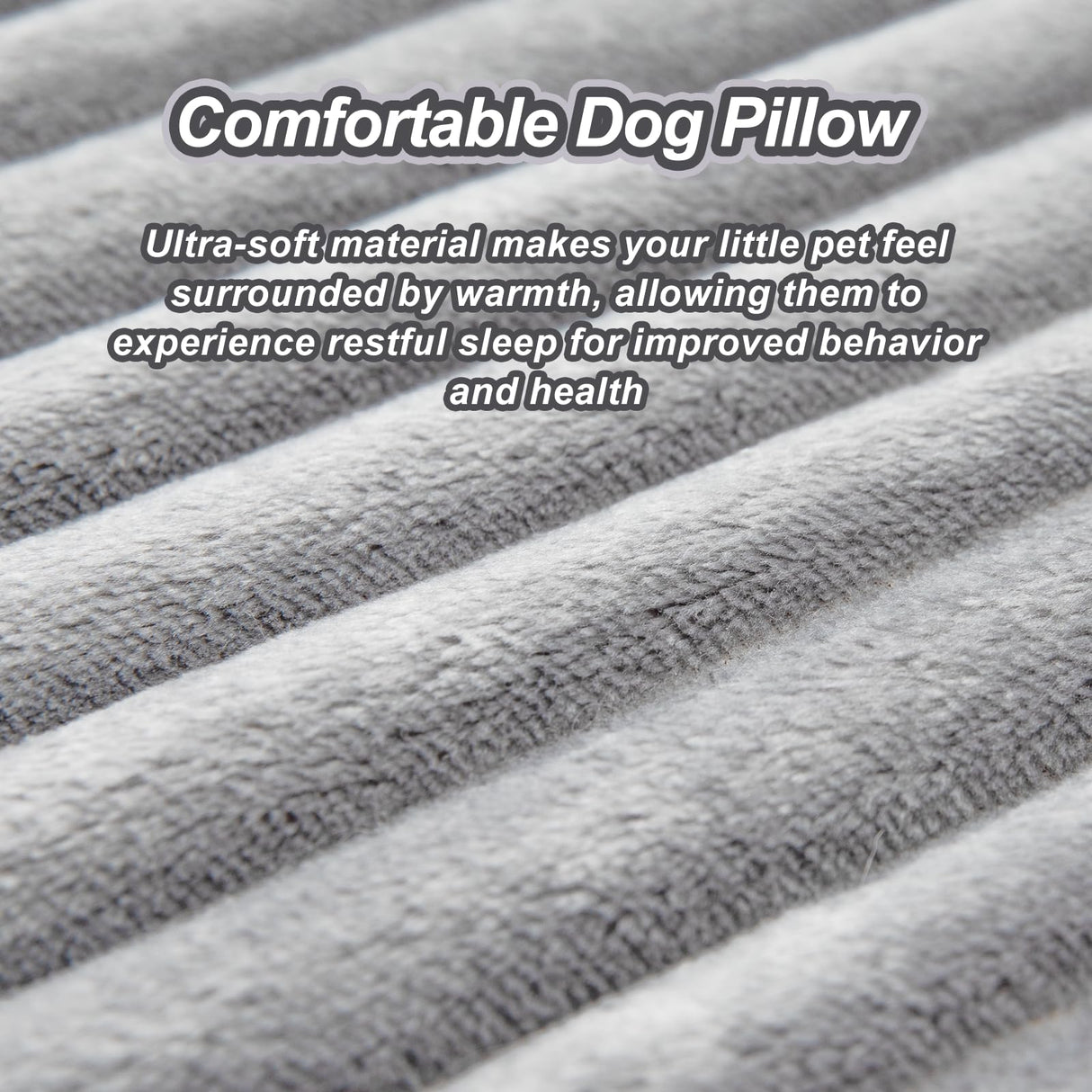 Jiupety Dog Calming Pillow, Soft and Neck-Friendly, Washable Pet Neck Pillows for Small Medium Large Dogs and Cats, 17" x 10", Gray