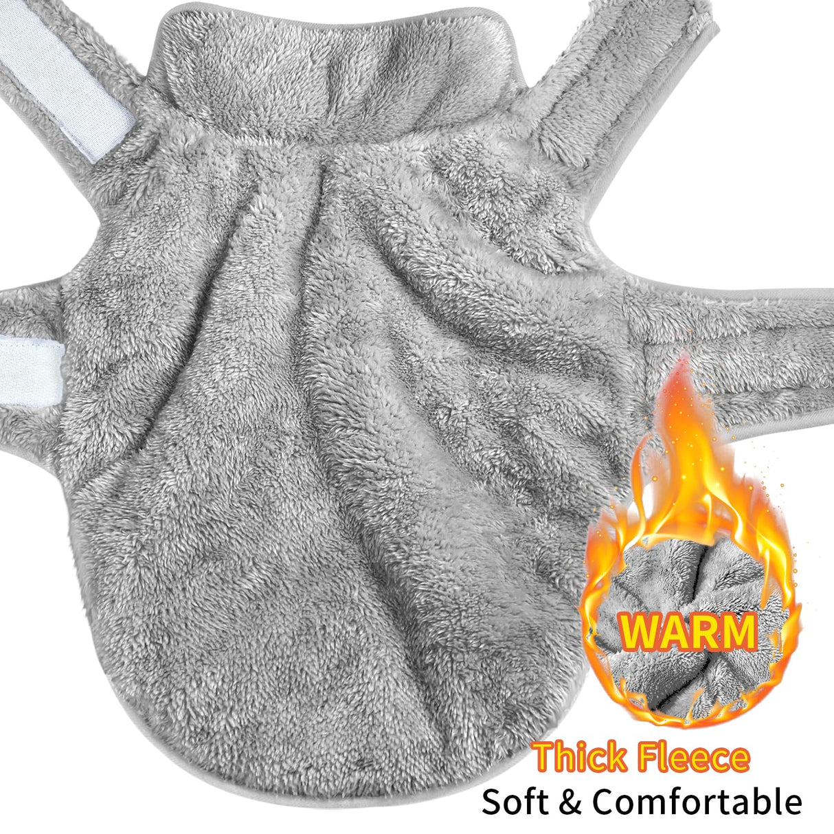 Malier Dog Winter Coat, Reversible Fleece Dog Cold Weather Coats, Windproof Warm Snow Puppy Jacket Vest Pet Clothes for Small Medium Large Dogs (Gray, X-Small)