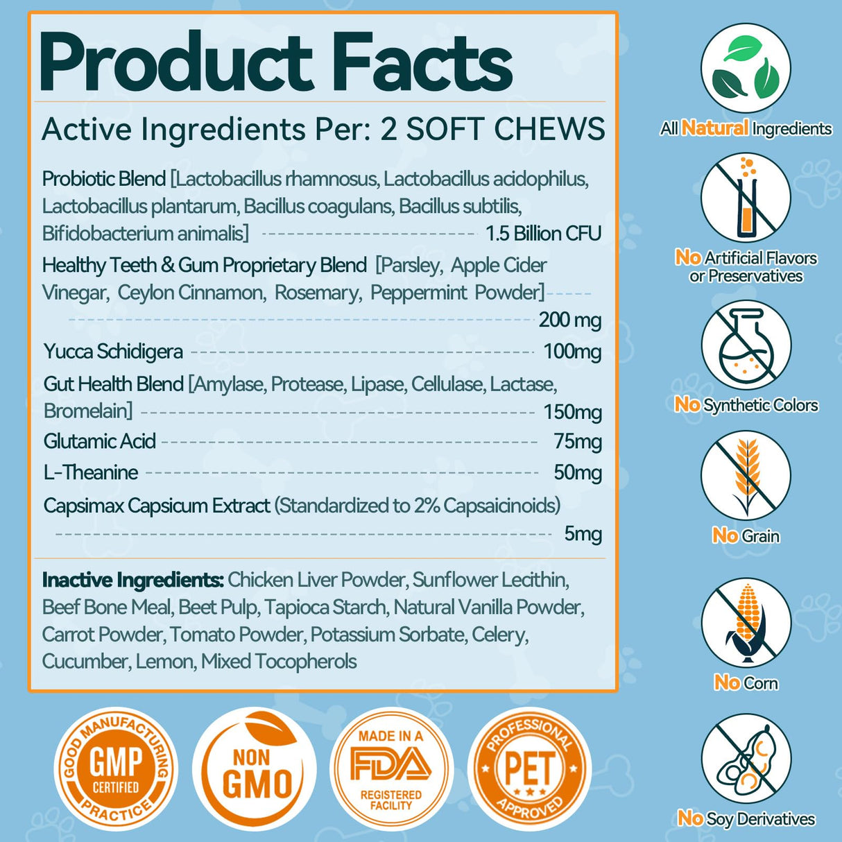 No Poo Chews for Dogs - 200 Chews Coprophagia Deterrent for Dogs - Stool Eating Deterrent with Probiotics & Enzymes for Digestive, Teeth Health & Immune - Stop Dog Poop Eating - Chicken Flavor