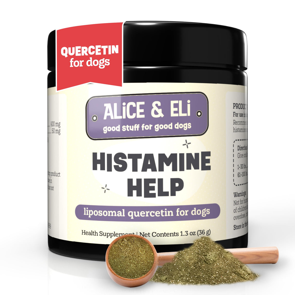 Alice & Eli Quercetin for Dogs - Liposomal Quercetin with Bromelain for Maximum Absorption - for Seasonal and Environmental Allergies - 30 Day Large Dog Supply