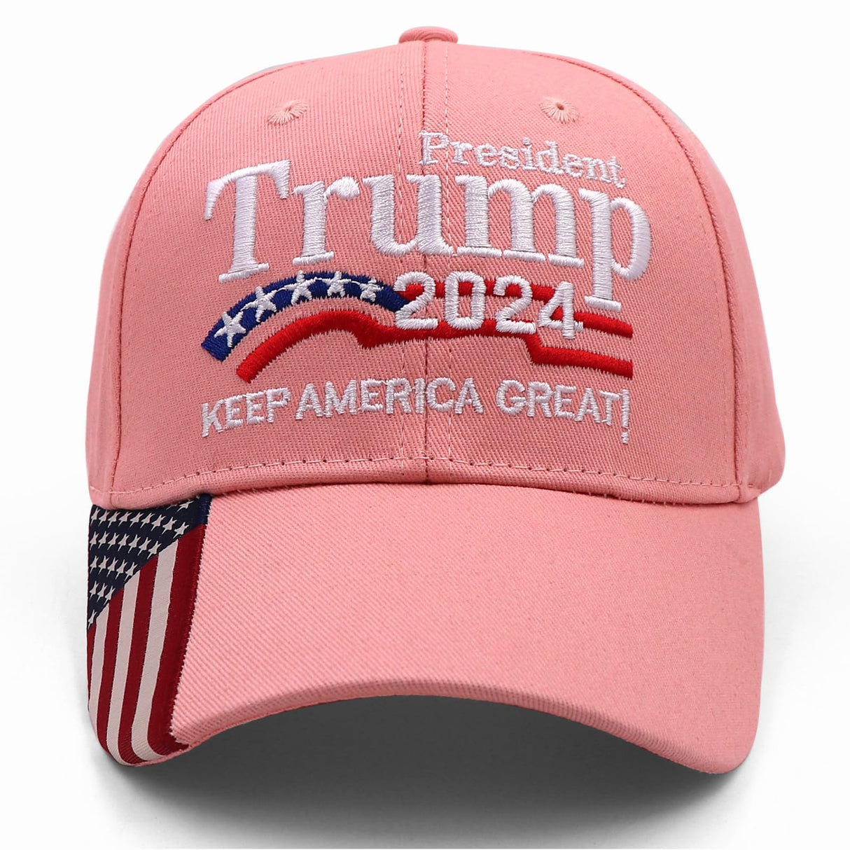 Trump Hat 2024 President MAGA Hat Embroidered Keep America Great Trump Merchandise USA Flag Baseball Cap for Women Men