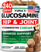 Load image into Gallery viewer, Glucosamine for Dogs - 240 Chews - Hip and Joint Supplement for Dogs - Advanced Glucosamine Chondroitin Treats with MSM - Joint Pain Relief - Large & Small Breed - Mobility Support - Made in USA