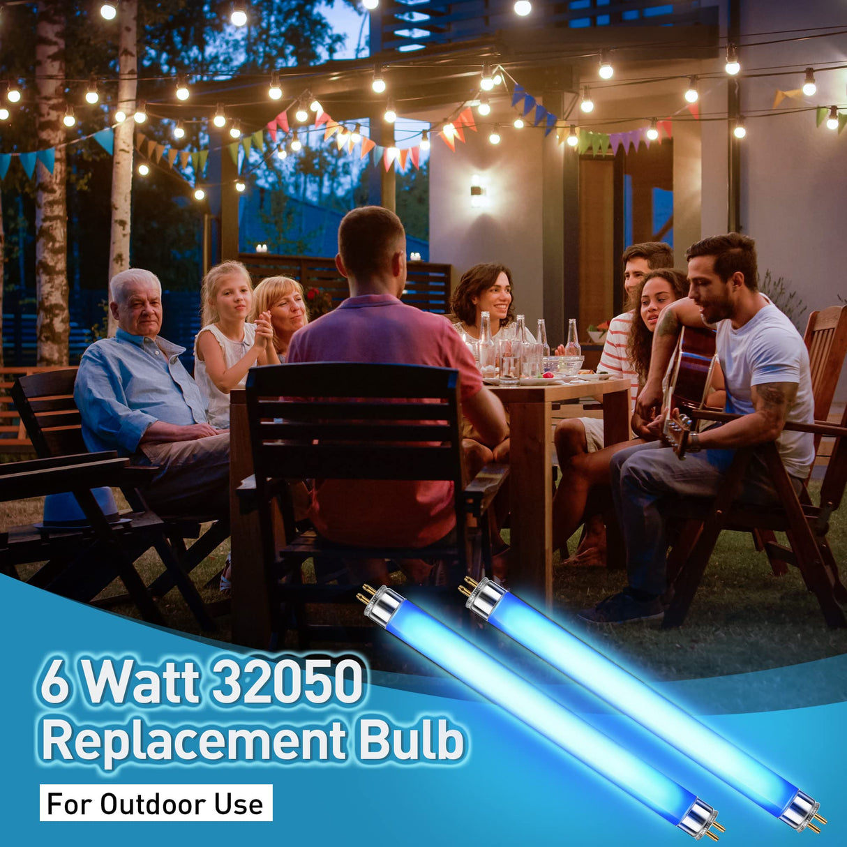 Kittmip Bulbs Replacement for 32050 Compatible with DT2000XLP DT2000XL DT3012, T5 6W Mosquito and Flying Insect Trap Replacement UV Bulb(6 Pieces)
