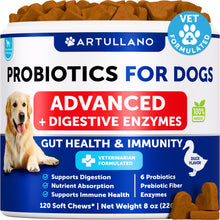 Load image into Gallery viewer, Probiotics for Dogs - Support Gut Health, Itchy Skin, Allergies, Immunity, Yeast Balance - Dog Probiotics and Digestive Enzymes with Prebiotics - Reduce Diarrhea, Gas - 120 Probiotic Chews for Dogs