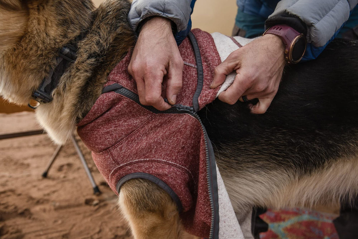 Ruffwear, Hemp Hound Sweater for Dogs, Fired Brick, X-Small