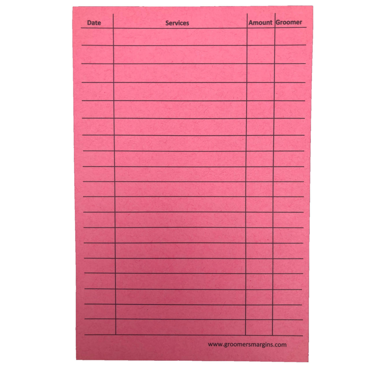 Pink Dog Grooming Client Cards 4X6 (100 Pack, 4 X 6 Inches) Client Information Clip Cards for Pet Groomer, Kennels, and Veterinarians