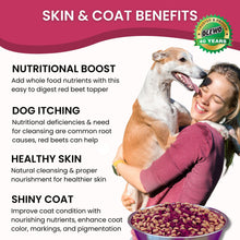 Load image into Gallery viewer, Olewo Original Red Beets Dog Food Topper – Natural Anti Itch, Immune, Cleansing, Skin & Coat Support, Dehydrated Whole Food Multivitamin, Fiber for Dogs, 1 lb