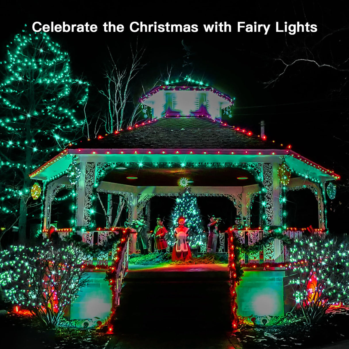 suddus Green Christmas Lights Battery Operatd, 66ft 200LED St Patricks Day Decorations Lights Indoor, Fairy Twinkle Lights with Remote for Halloween, Bedroom, Patio, Backyard, Outdoor Decorations