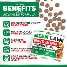 Load image into Gallery viewer, YUMA'S Dog Urine Neutralizer for Lawn - 170 Chews - Advanced Grass Green Savers for Dog Urine - Canine Pee Grass Neutralizer Supplement - Green Lawn Treats with Probiotics and Digestive Enzymes