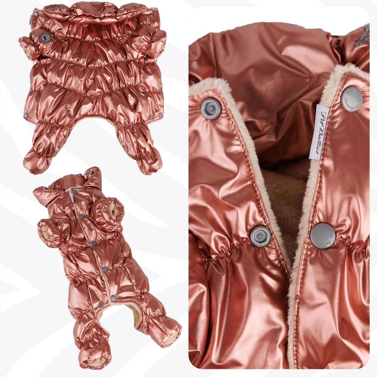 PETBARONET Winter Coat for Female Pups With Full Belly Coverage, Girl Clothes, Snow Jacket, Snowsuit for Cold Weather, Ideal for Small Medium Dogs (Medium)