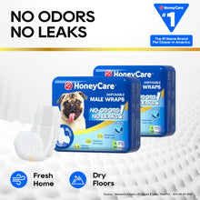 Load image into Gallery viewer, HONEY CARE All-Absorb A26 Male Dog Wrap, 50 Count, Small