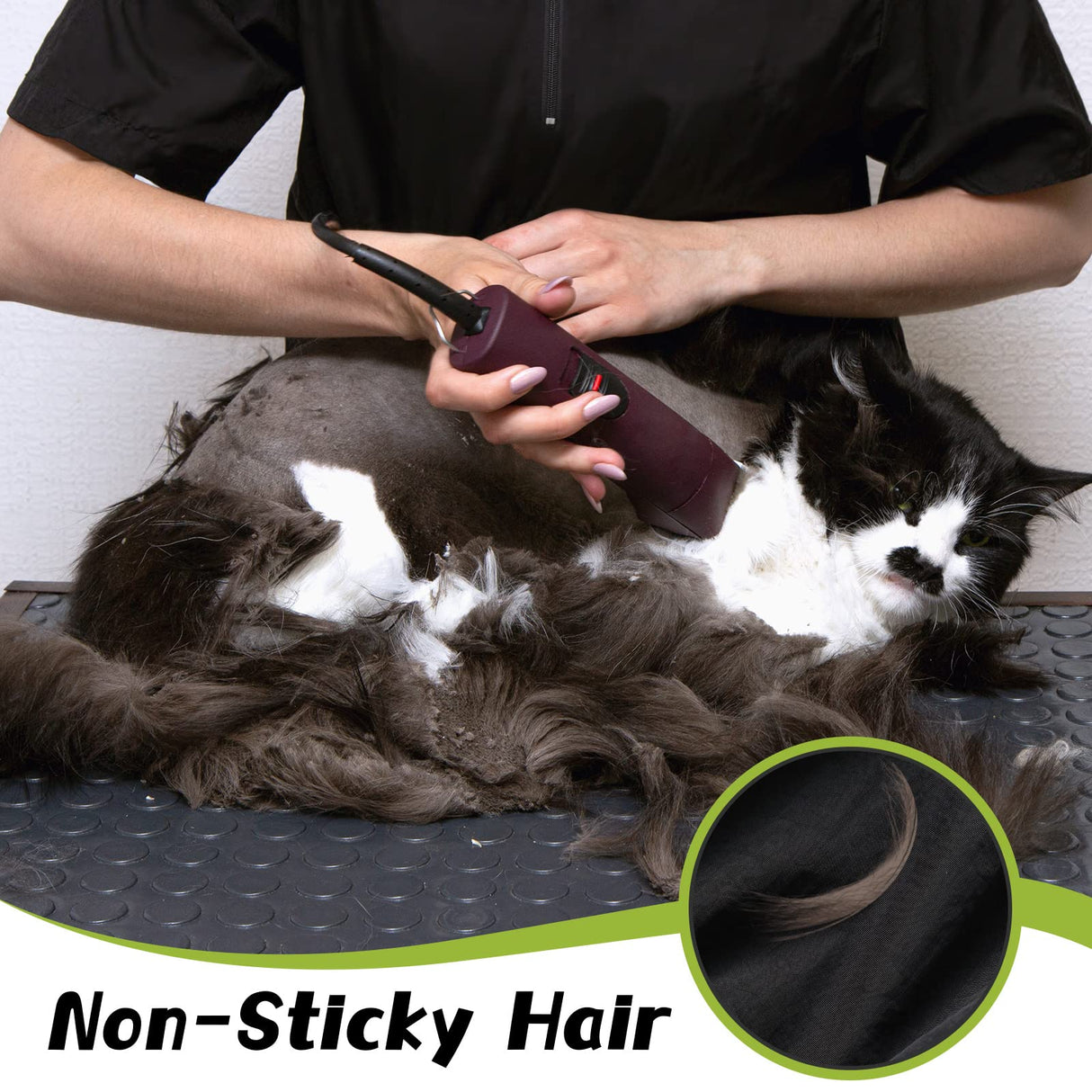 Bonuci 4 Pack Pet Grooming Work Clothes with Zipper, 3XL Size, Anti Static Splash Proof Barber Smock for Pet Dog Grooming, Hairdressers, Cosmetologists