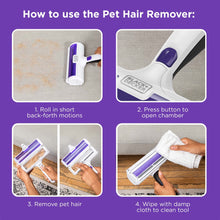 Load image into Gallery viewer, BLACK+DECKER Pet Hair Remover, Roller, Remove Dog Hair and Cat Hair Easily (HMSCT0001)