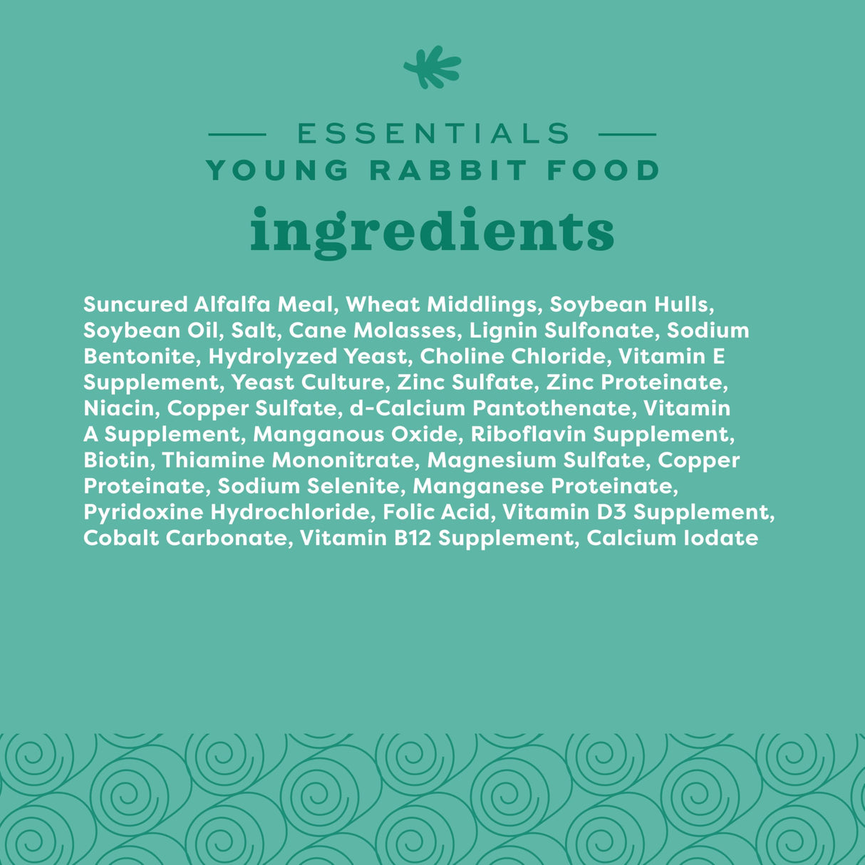 Oxbow Essentials Rabbit Food, Young Rabbit, Made with Oxbow Timothy, Pet Food Pellets for Bunnies, Small Animal Pet Products, Made in USA, High Fiber Bunny Supplies, 10 lb. bag