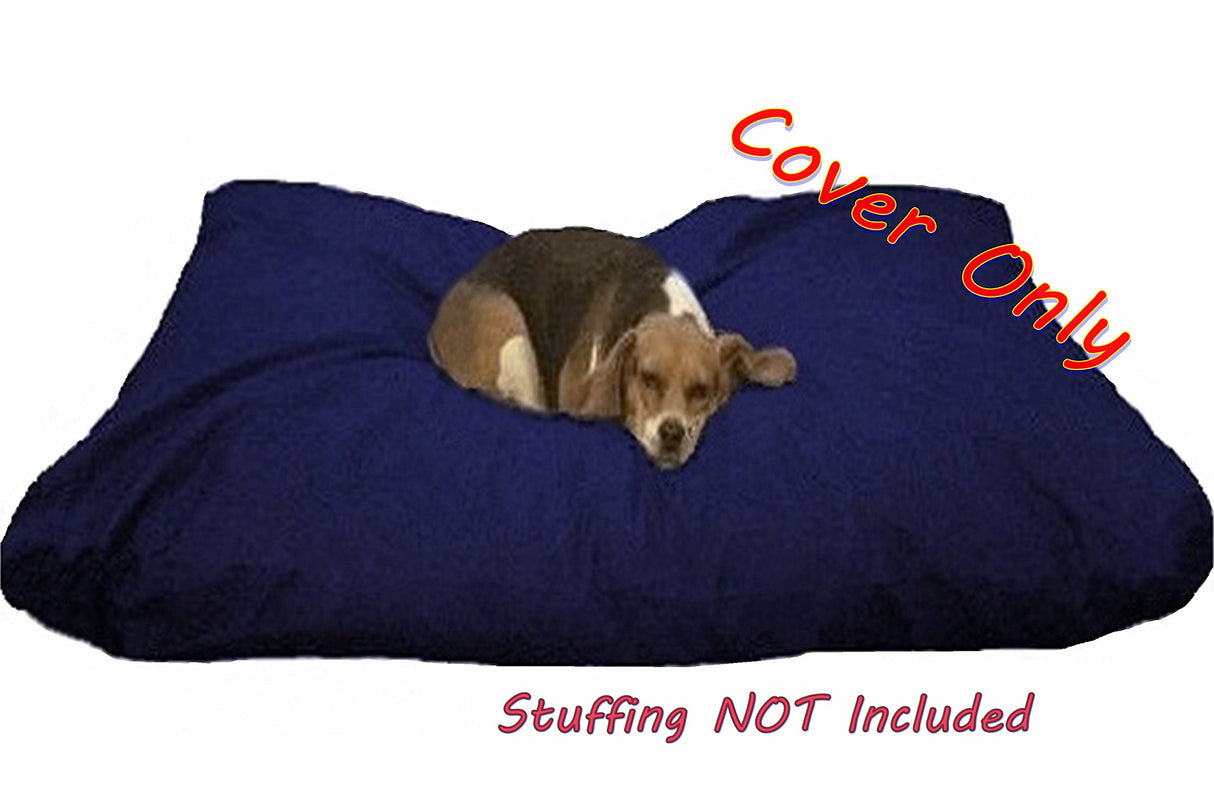 Dogbed4less XXL 55X37X4 Inches Blue Color Denim Jean Dog Pet Bed External Zipper Duvet Cover - Replacement Cover only