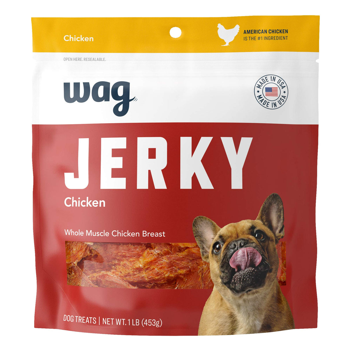 Wag Chewy Whole Muscle American Jerky Dog Treats – Chicken