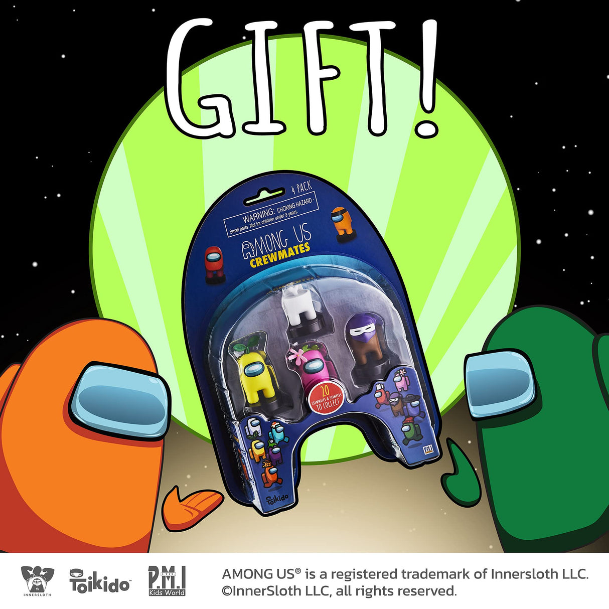 Among Us Stamps for Kids | 5 Among Us Stampers in 1 Pack + 3 Accessories | Among Us Party Favors and Playable Collectibles | Among Us Toys for Boys and Girls