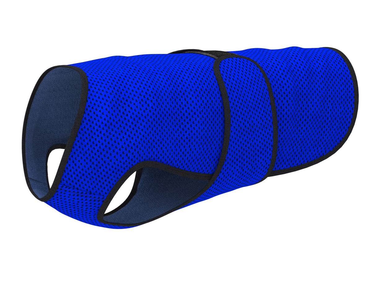 DOGZSTUFF Dog Cooling Vest – Lightweight Evaporative Shirt with UV Protection for Small, Medium, and Large Dogs – Breathable Soft Fabric for Hot Weather (S, Dark Blue)