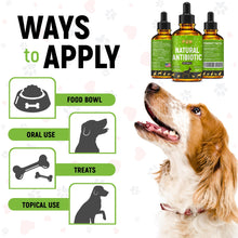 Load image into Gallery viewer, Dog Antibiotics for Infections, Cough, & Teeth Moments | Natural Antibiotics for Dogs with UTIs | Dog Allergy Relief & Canine Breath Treatment in 1 Bottle | Organic | 2 Oz