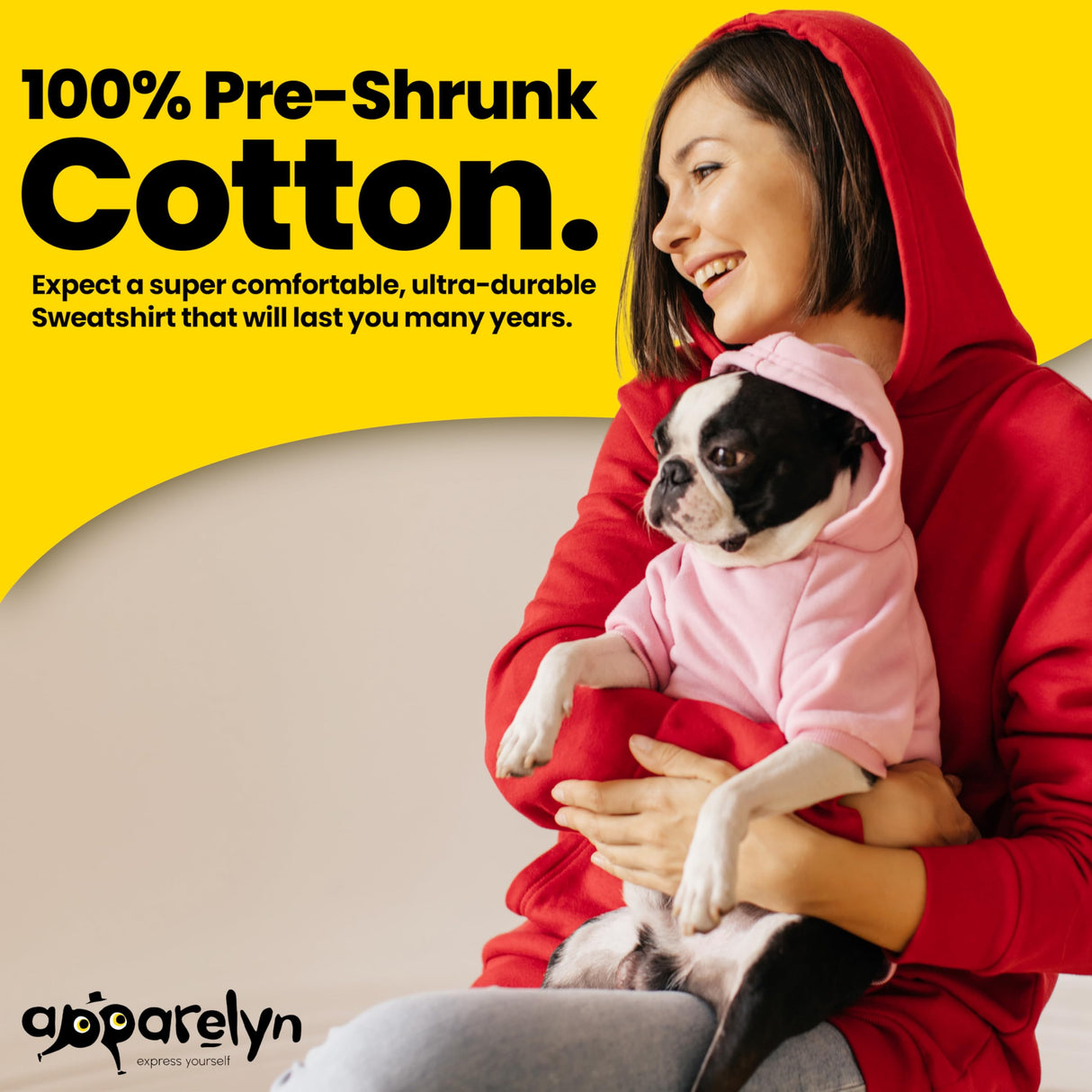Funny Matching Dog and Owner Outfit Sweater - I've Created A Monster Pet & Owner Matching Hoodie Sweatshirt Cute Dog Clothes | Black (2XL Human | L Dog)