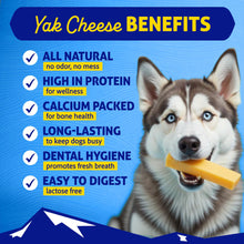 Load image into Gallery viewer, Himalayan Dog Chew Original Yak Cheese Dog Chews, The Better-For-You Chew, 100% Natural, Long Lasting, Healthy Safe Dog Treats, Lactose & Grain Free, Protein Rich, For Dogs 65 Lbs & Smaller, 3-Count