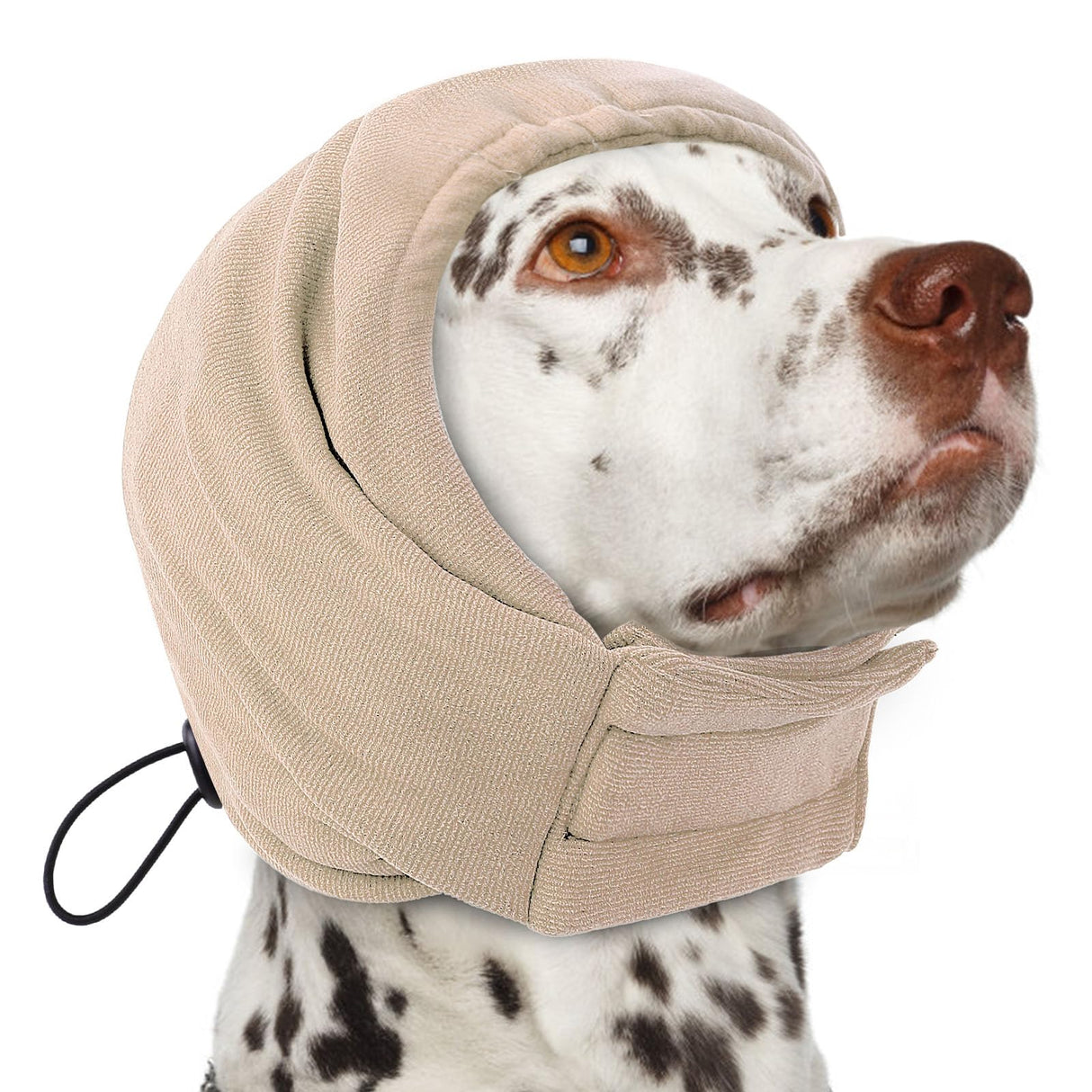 AOFITEE Dog Calming Hoodie - Anti-Slip Dog Ear Muffs Cover for Noise Anxiety, No Shake Ear Wrap for Dogs Hematoma, Adjustable Dogs Headband for Grooming, Fireworks, Thunderstorms, Brown L