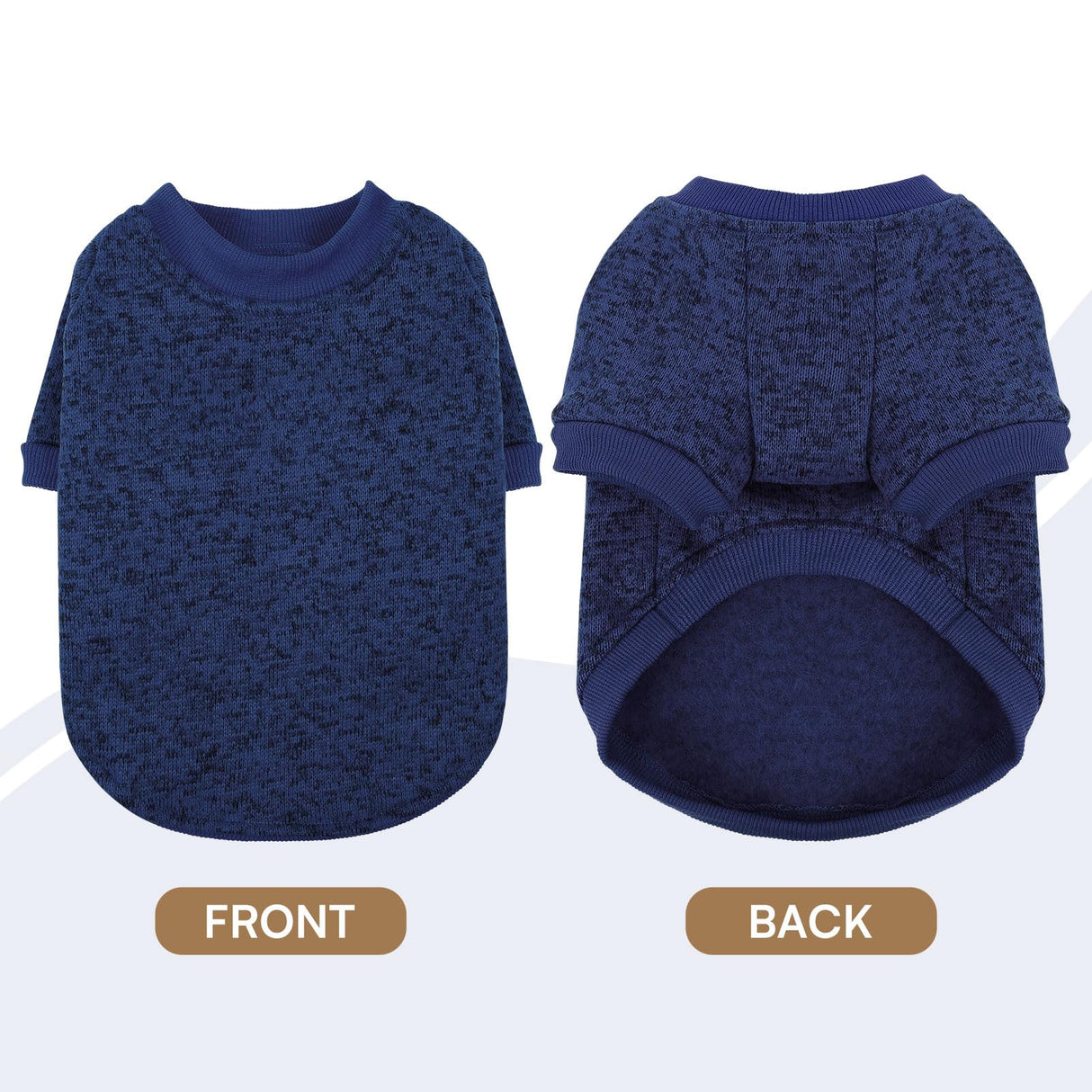 Queenmore Large Dog Sweater,Dog Fleece Sweater,Sweaters for Large Dogs,Sweatshirts for Dogs Girl Boy,Warm Soft Fleece Lining Crewneck Pet Winter Sweatshirts for Male Female Cats Puppy,Blue