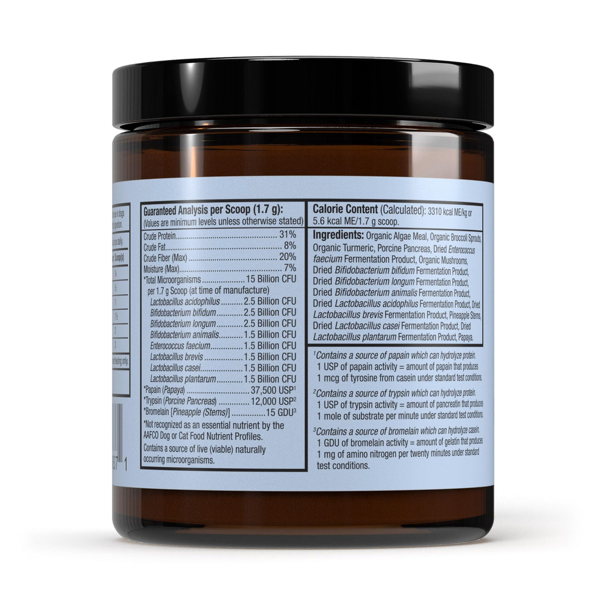 Bark & Whiskers Probiotics + Enzymes - Supports Digestive Health & Immune System - Probiotic Supplement for Cats & Dogs - 60 Scoops