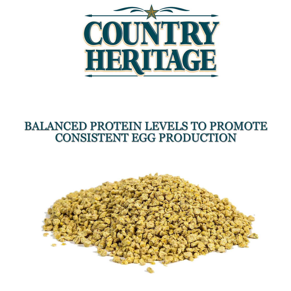 Country Heritage Chicken Layer Crumble 50lbs - 16% Protein Feed for Increased Egg Production & Strong Eggshells, High Protein