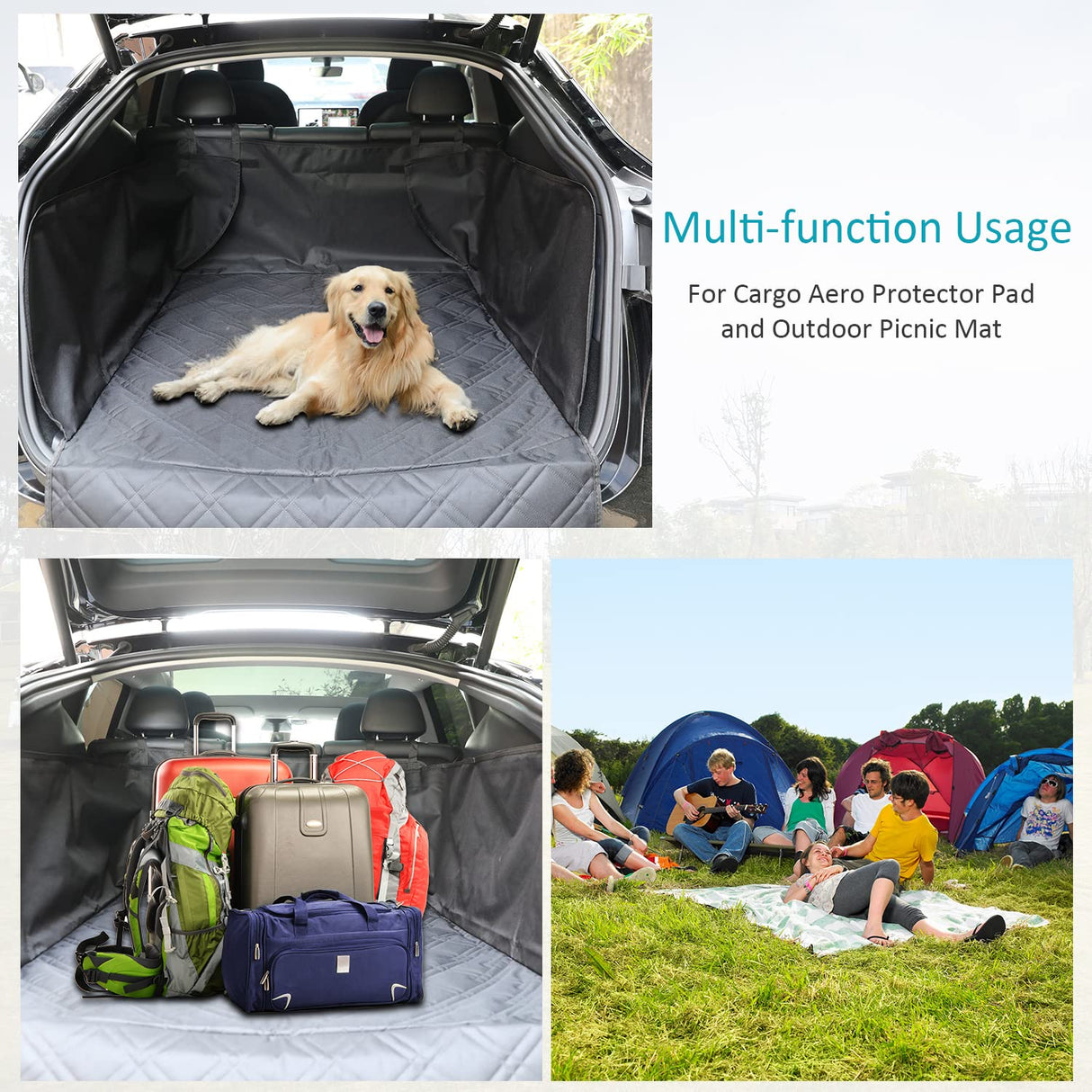 Model Y Rear Trunk Cargo Liner Pet Mat Dogs Rear Seat Cover Protector All-Weather Waterproof Compatible with Tesla Model Y Accessories 2019-2025