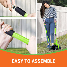 Load image into Gallery viewer, Pupzle Dog Pooper Scooper with Bag Attachment, 40" Long Handle Pooper Scooper for Large Dogs, Dog Poop Scoop for Yard, Large Capacity Swivel Bin and Rake, Lavender Scented Bags (Green)