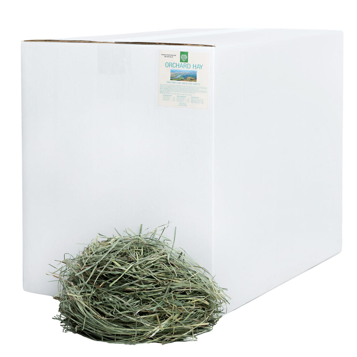 Small Pet Select Orchard Hay, Grass for Rabbit, Guinea Pig, Bunny, Chinchilla and Other Small Animals, Premium Natural Hay Grown in The US, Pet Food, 40 lb