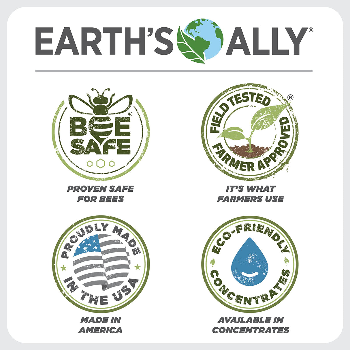Earth's Ally 3-in-1 Plant Spray Concentrate | Insecticide, Fungicide & Spider Mite Control, Use on Indoor and Outdoor Plants, Gardens & Trees - Insect & Pest Repellent, 8oz, Super Concentrate