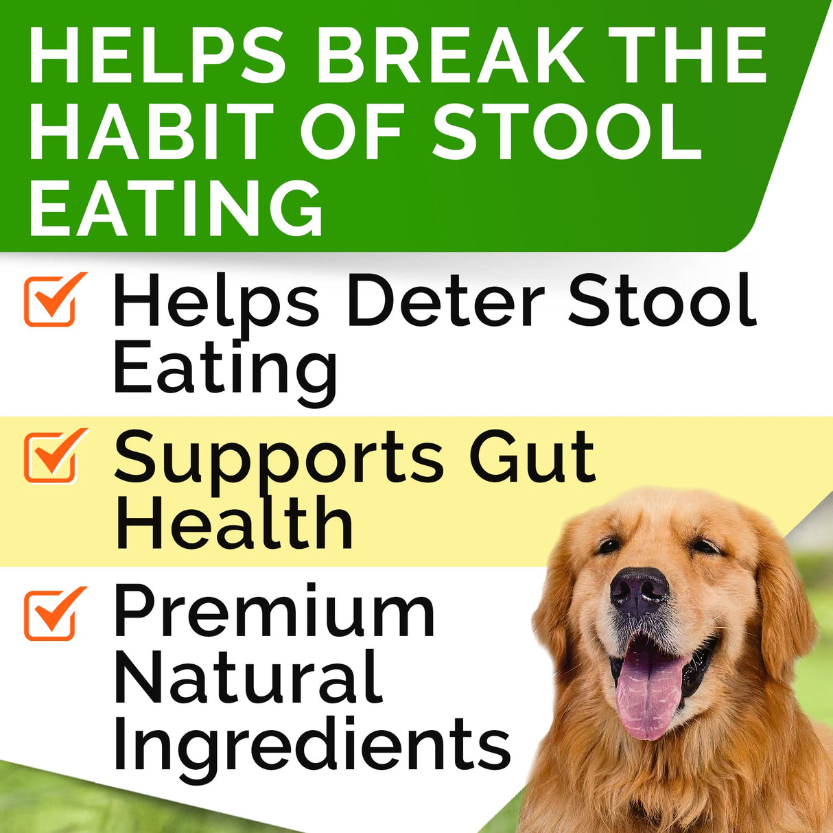 STRELLALAB No Poo Chews for Dogs - Coprophagia & Stool Eating Deterrent with Probiotics, Digestive Enzymes & Breath Aid Support - Stop Dog Poop Eating (120Ct, Poultry)