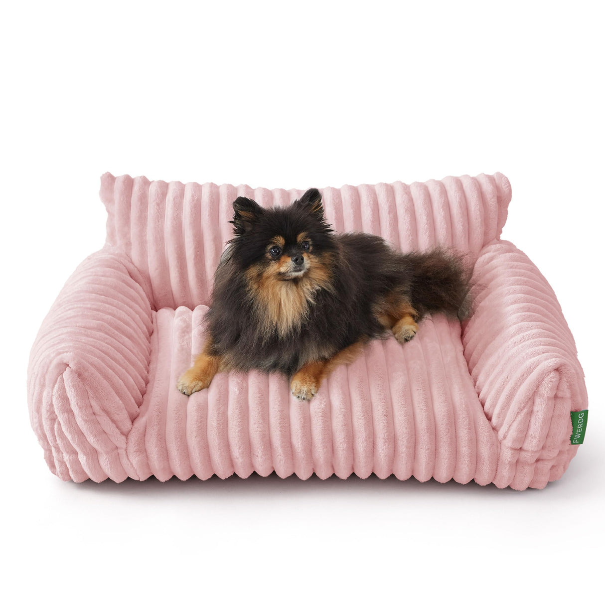 FWERDG Cute Couch Bed for Pets, Supportive Cat Sofa for Indoor Cats, Medium Dog Sofa Bed for Medium Dogs, Pink, 30 inches