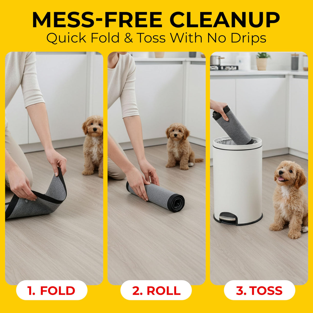 Glad for Pets Black Charcoal Puppy Pads, 23"x23" Disposable Training Pads That Absorb Urine & Neutralize Odor with Activated Carbon - 100 Count