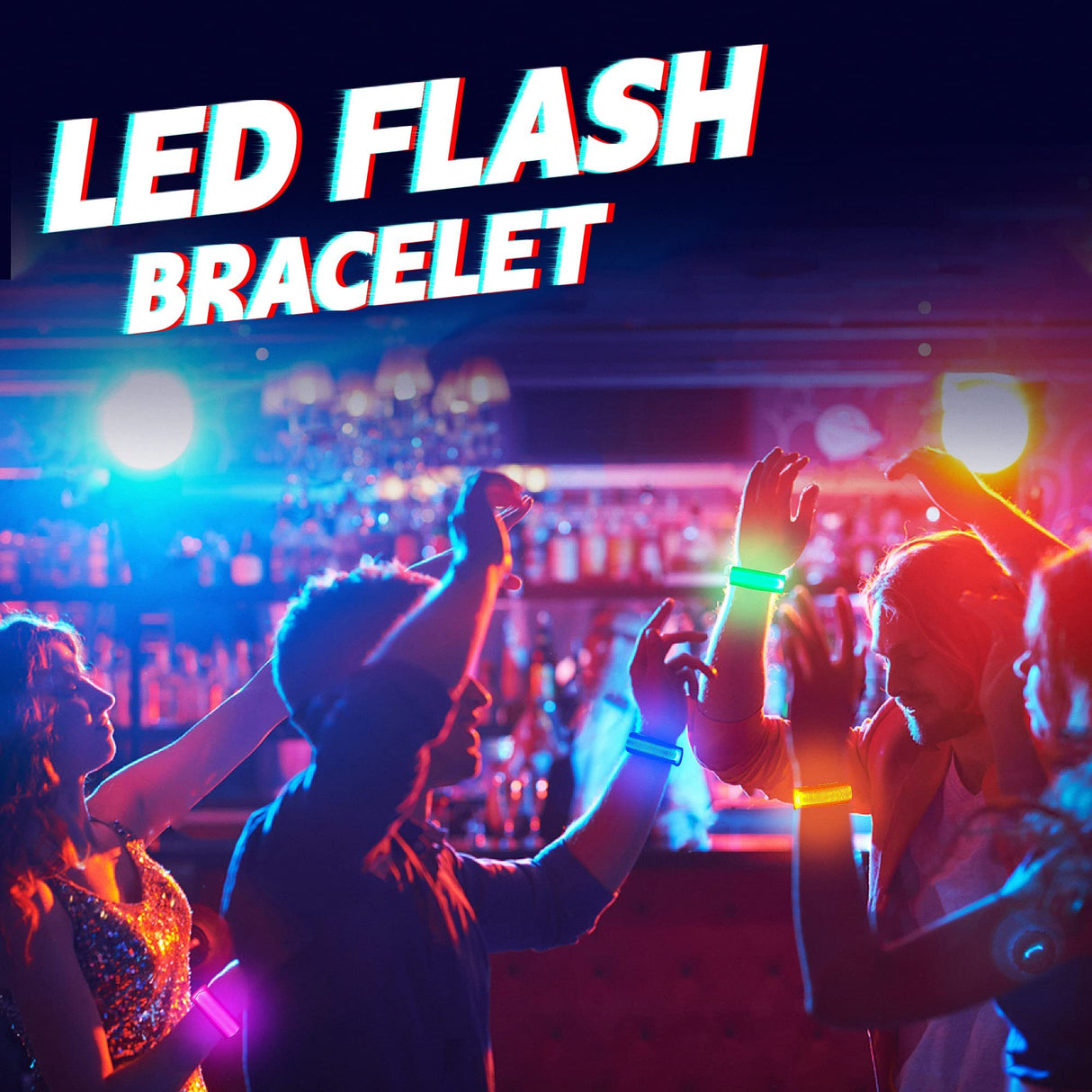 KIRALUMI 8 PCS LED Glow Bracelets, Light Up Wristbands - Halloween Glow in The Dark Party Bracelets Favors Supplies for Christmas, Concerts, Festivals, Game Prizes, Sports, Rave Accessories(Orange)