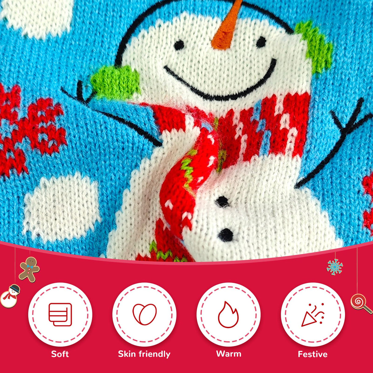 DOGGYZSTYLE Pet Christmas Dog Sweaters Cute Animal Snowman Printed Puppy Xmas Costumes Winter Warm Turtleneck Jumpers Puppy Knitted Clothes Cat Outfits (XXL, Blue Snowman)